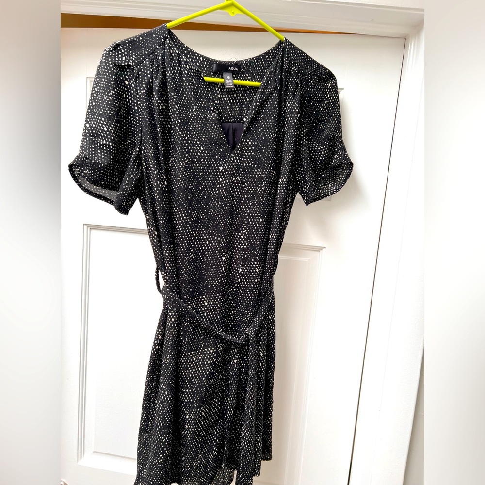 Aqua black and white dress. Worn once